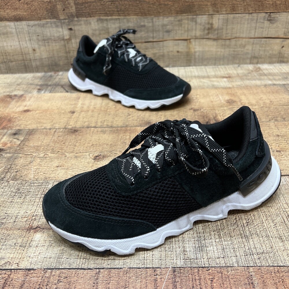 Sorel Womens Black Mesh/suede Athletic Sneakers Kinetic Lite Size 6.5.
